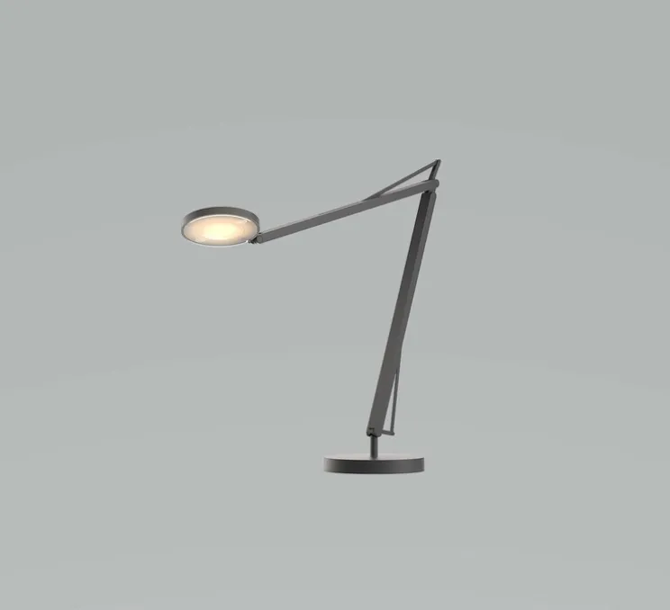 Lampe de bureau, John, noir mat, LED, dim, 3500K, 1000 lm, L16cm, H55cm - GRAU