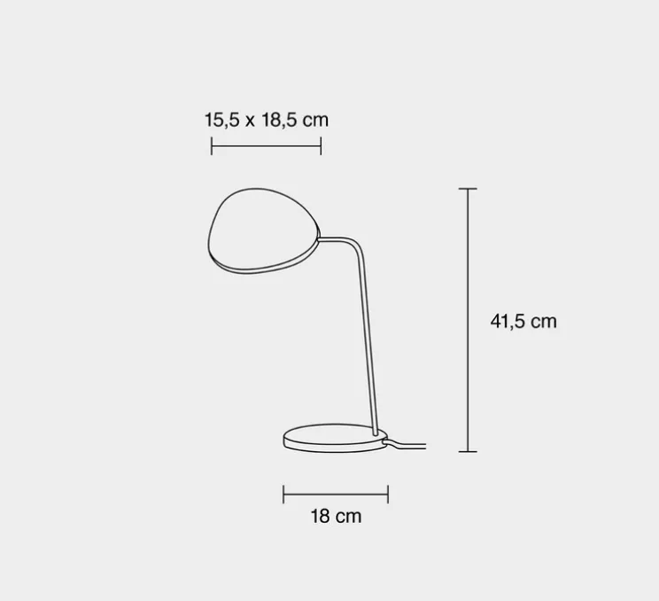 Lampe de bureau, Leaf, blanc, 2700K, 370lm, H41,5cm - Muuto
