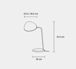 Lampe*Muuto Lampe de bureau, Leaf, , H41,5cm - Gris