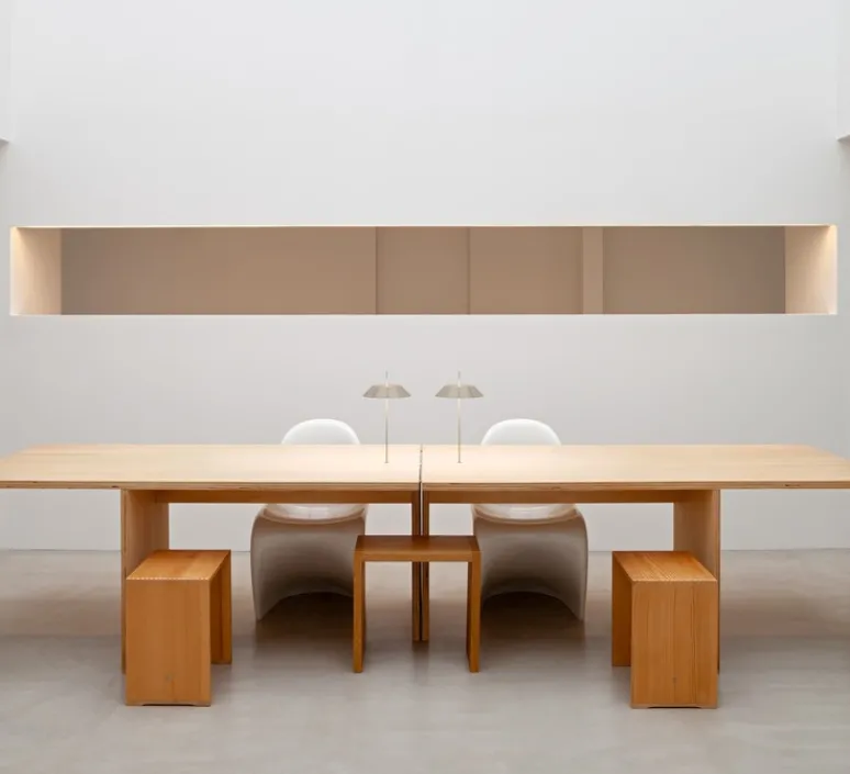 Lampe*Vibia Lampe de bureau, Mayfair Mini, boulonné sans socle, , LED, 2700K, 223 lm, Ø20cm, H38cm - beige