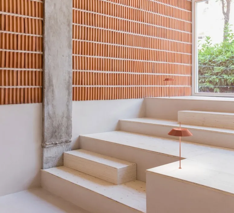 Lampe*Vibia Lampe de bureau, Mayfair Mini, boulonné sans socle, , LED, 2700K, 223 lm, Ø20cm, H38cm - terracotta