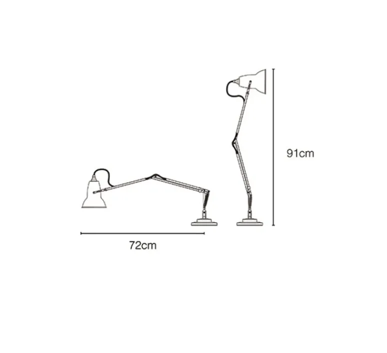 Lampe|Enfants*Anglepoise Lampe de bureau, Original 1227, lin, Ø14cm H49cm - blanc