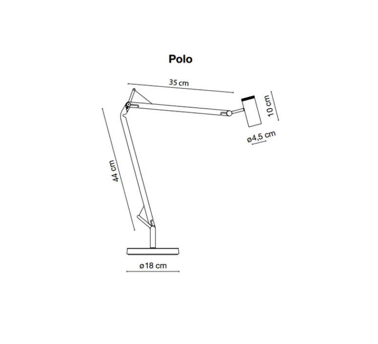 Lampe*Marset Lampe de bureau, Polo, , LED, 3000K, 520lm, H44cm - noir