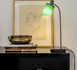 Lampe de bureau, réédition de Charlotte Perriand, vert, L15cm, H51cm - Nemo Lighting