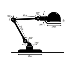 Lampe*Jieldé Lampe de bureau, Signal 2 bras, SI333, , Ø16cm, H60cm - vert herbe, brillant