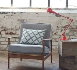 Lampe de bureau, Signal 2 bras, SI333, rouge, brillant, Ø16cm, H60cm - Jieldé