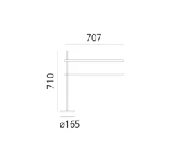 Applique|Lampe*Artemide Lampe de bureau, Talak, , IP20, 3000K, 1106lm, L70, H71cm - blanc