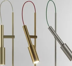 Lampe de bureau, Tubino Plus, titane, Ø10,4cm, H48cm - PANZERI