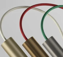 Lampe de bureau, Tubino Plus, titane, Ø10,4cm, H48cm - PANZERI