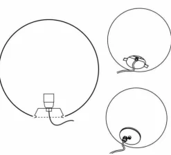 Lampe de jardin, GLOBO, blanc, mat, IP55, Ø30cm - Slide