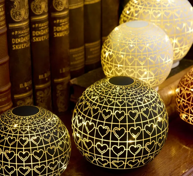 Lampe, Frida Glass Ball, blanc, Ø12cm, H12cm - Sirius