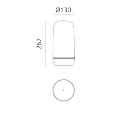 Lampe, Gople portable, blanc, 2700K, 212lm, Ø13cm, H26,7cm - Artemide