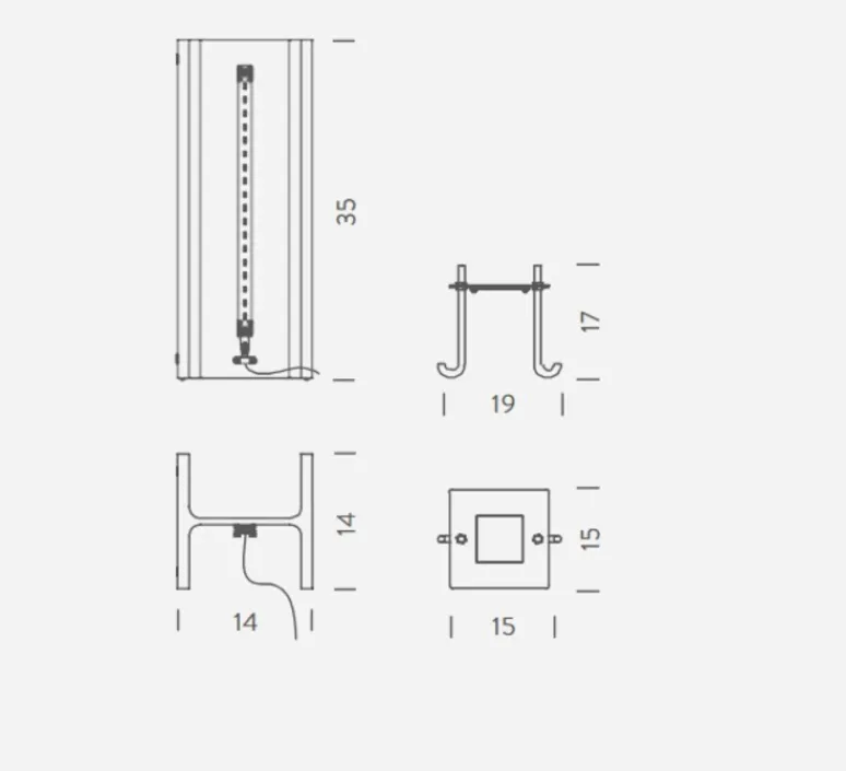 Lampe*Nemo Lighting Lampe, "Mais plus que cela je ne peux pas", , LED, 2700k, 1000lm, L14cm, H35cm - gris