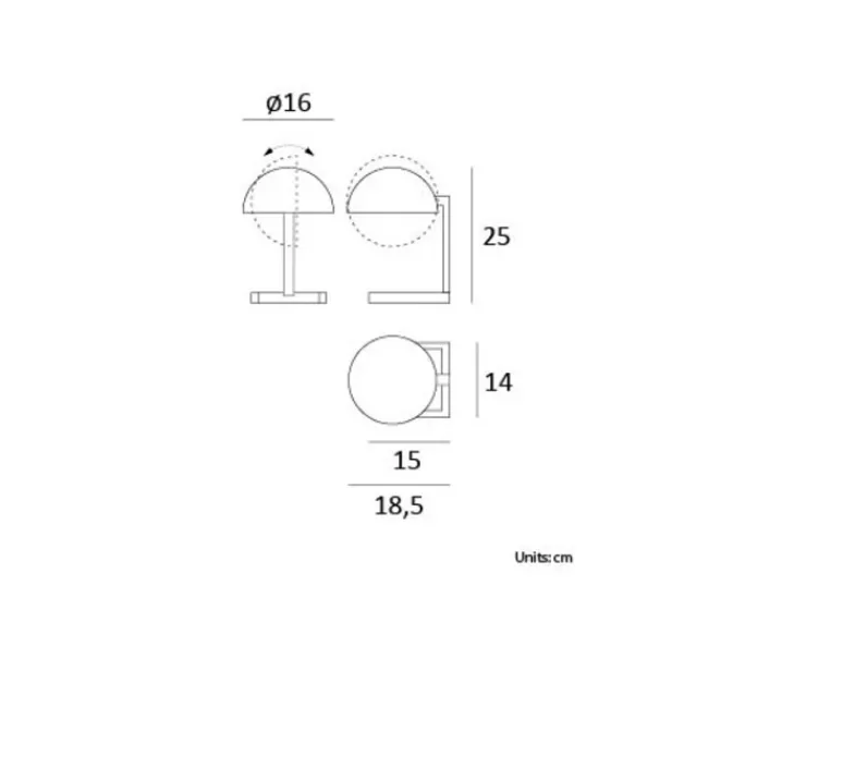 Lampe*Lumen Center Italia Lampe, MJA, Jaques Adnet, , L18.5cm, H25cm - chrome
