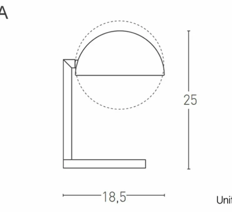 Lampe, MJA, Jaques Adnet, chrome, câble USA, H25cm, L18.5cm - LUMEN CENTER ITALIA