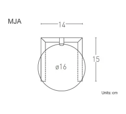 Lampe*Lumen Center Italia Lampe, MJA, Jaques Adnet, , L18.5cm, H25cm - or