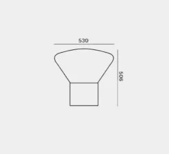 Lampe, Muffins, verre fumé marron, chêne brut, H52,6cm - Ø53cm - Brokis