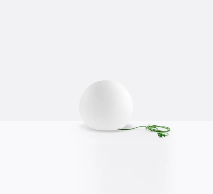 lampe outdoor, Happy Apple, blanc,câble vert, IP65, Ø50cm - Pedrali