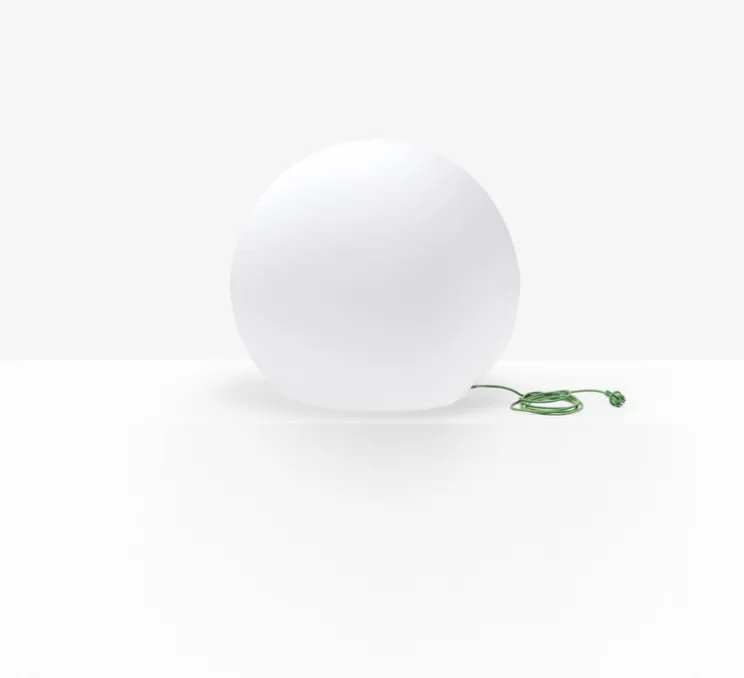 lampe outdoor, Happy Apple, blanc, câble vert, IP65, Ø80cm - Pedrali