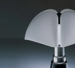 Lampe, PIPISTRELLO, marron foncé, Ø55cm, H86cm - Martinelli-luce