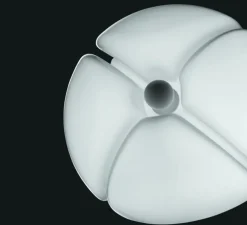 Lampe, PIPISTRELLO, marron foncé, Ø55cm, H86cm - Martinelli-luce