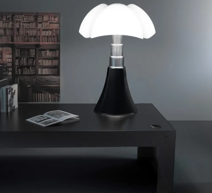 Lampe, PIPISTRELLO, medium, LED, 2700K, 900lm, Dim, marron foncé, H62cm, Ø40cm - Martinelli Luce