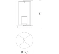 Lampe, Pivotante, Charlotte Perriand, blanc, Ø12,5cm, H20cm - Nemo Lighting