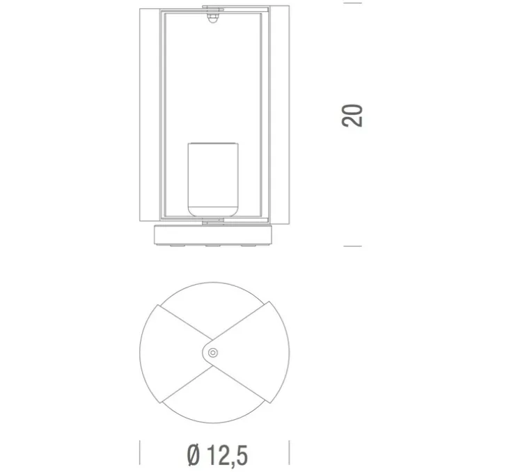 Lampe, Pivotante, Charlotte Perriand, blanc, Ø12,5cm, H20cm - Nemo Lighting