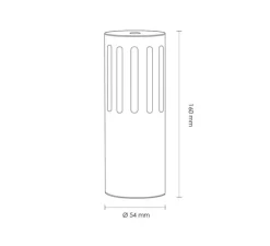 Lampe Portable, Bloomsbury, acier inoxydable, LED, dim, 3000K, lm, Ø5,4cm, H16cm - Rubn
