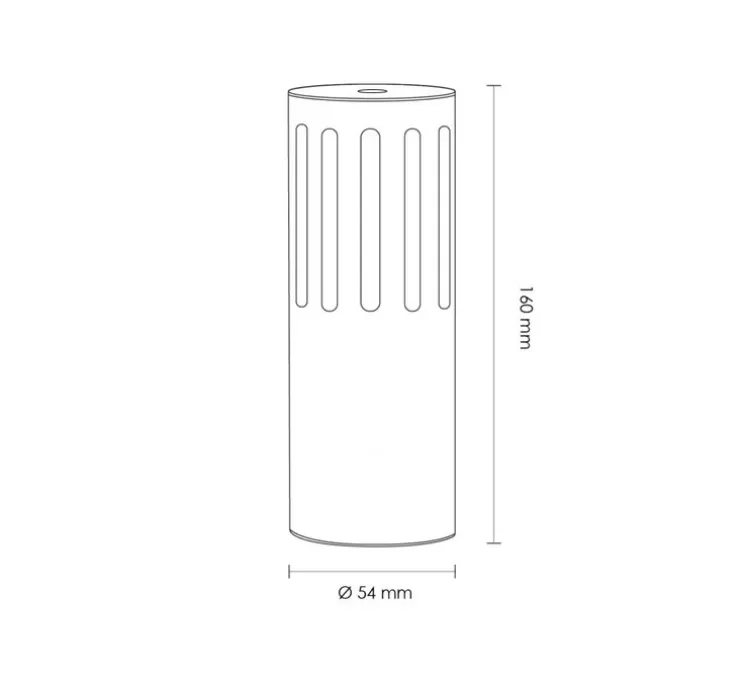 Lampe Portable, Bloomsbury, acier inoxydable, LED, dim, 3000K, lm, Ø5,4cm, H16cm - Rubn
