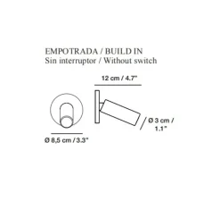 Applique*Carpyen Liseuse, applique sans interrupteur, Jerry, , LED, 3000K, 100 lm, L12cm, H8,5cm - blanc