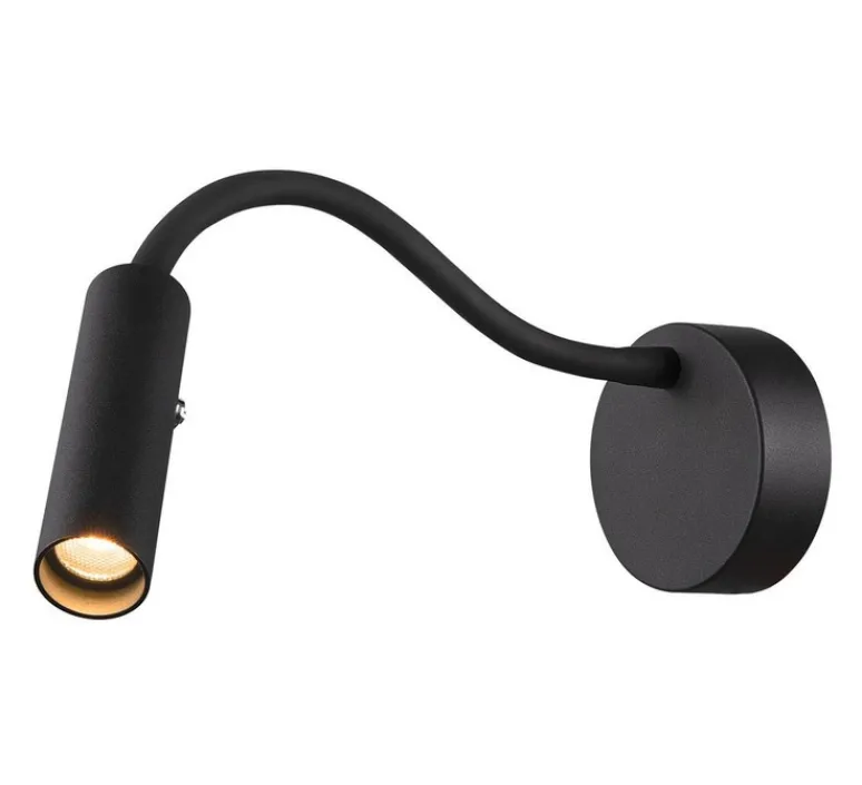 Applique*SLV Liseuse, Karpo goose, , LED, dim, 3000K, 380 lm, Ø3cm, H22,5cm - noir