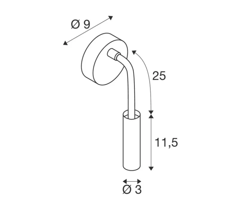 Applique*SLV Liseuse, Karpo goose, , LED, dim, 3000K, 380 lm, Ø3cm, H22,5cm - noir