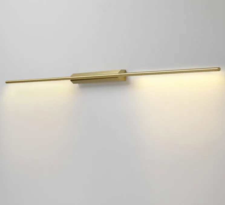 Liseuse murale double, Link XS, laiton satiné, LED, 2700K, 720lm, L61cm, H4,4cm - CVL