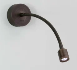 Liseuse murale, Fosso, LED, à interrupteur, bronze, 3000K, 83lm, L8cm, H35cm - Astro