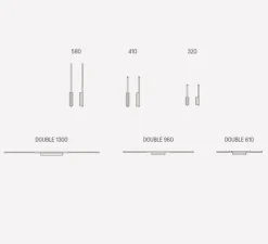 Liseuse murale, LINK 320, laiton satiné LED, 2700k, 180lm, L4.5cm, H32cm - CVL
