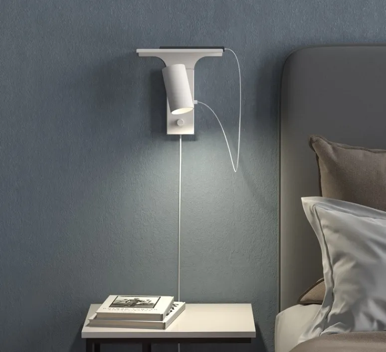 Applique*Belid Liseuse murale, Tyson Left, , L6,5cm, H19cm - blanc