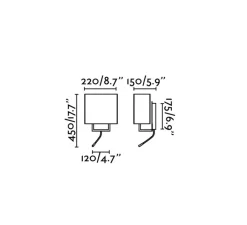 Enfants|Lampe*Faro Liseuse murale, Vesper, , L22cm, H45cm - marron, beige