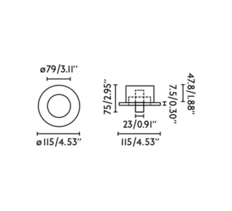 Plafonnier & Spot*Faro Liseuse, Spot encastrable, Click, , LED, 2700K, 252 lm, Ø11,5cm, H7,5cm - noir