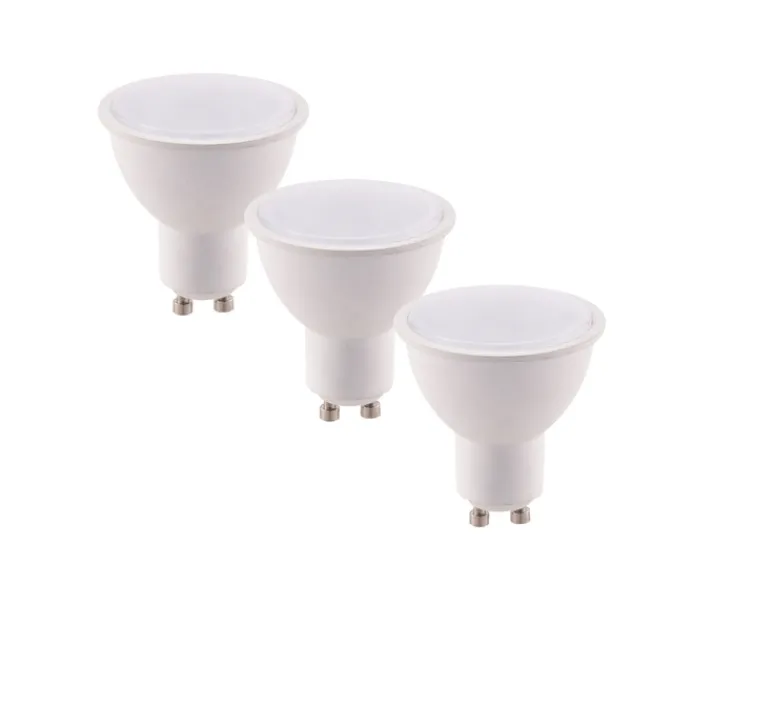 Ampoule*Nedgis Lot de 3 Ampoules LED, GU10, Conique, , 3000K, 490 lm, Ø5cm, H5,7cm - blanc mat
