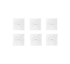 Interrupteur*Fontini Lot de 6, Interrupteur, DOM, Simple, Blanc, Va-et-vient x1, Blanc, L7,1cm, H7,1cm -