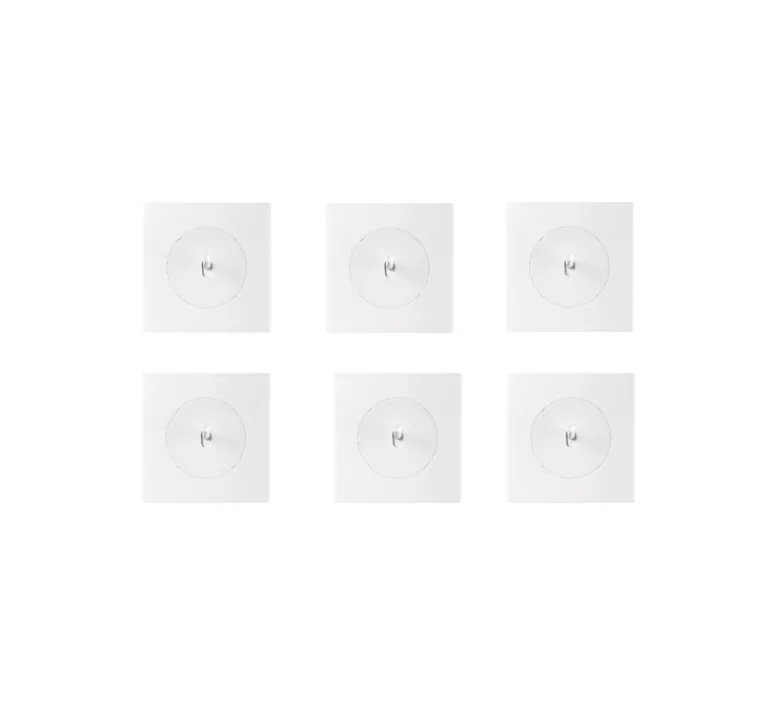 Interrupteur*Fontini Lot de 6, Interrupteur, DOM, Simple, Blanc, Va-et-vient x1, Blanc, L7,1cm, H7,1cm -