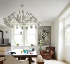 Suspension*Moooi Lustre, 16 bras, Dear Ingo, , Ø73cm, H68cm - blanc