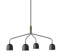 Lustre 4 bras, Howard Long, bronze, laiton, L133,6cm, H60,4cm - Gubi