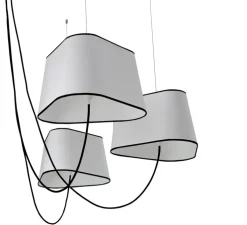 Lustre, 6 Grand Nuage, blanc, noir, Ø203cm - Designheure