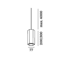 Suspension*Wever&Ducré Lustre, 4 suspensions, HEXO MULTI 3.0 PAR16, , H30cm, Ø7,7cm - bronze