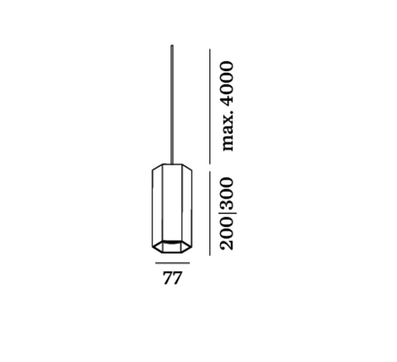 Suspension*Wever&Ducré Lustre, 4 suspensions, HEXO MULTI 3.0 PAR16, , H30cm, Ø7,7cm - bronze