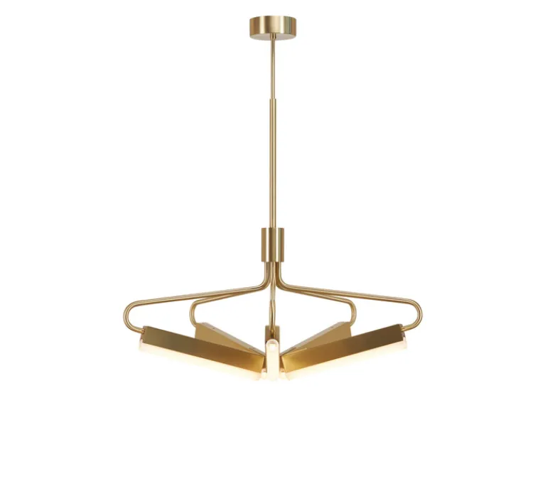 Suspension*Rubn Lustre, Angel 5 300 Wide, , L72,5cm, H71-98,5cm - laiton
