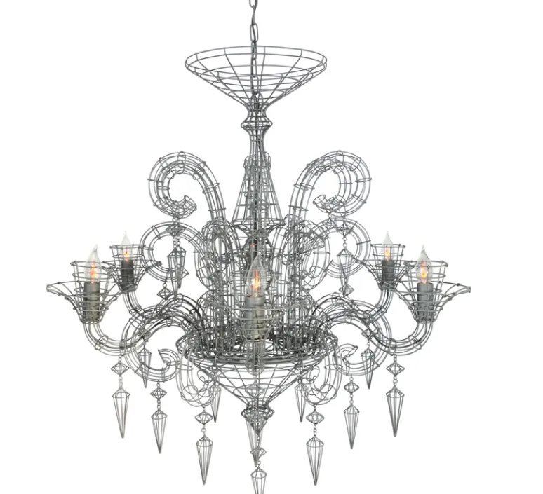 Suspension*Forestier Lustre, Angelus , , Ø113cm, H115cm - gris