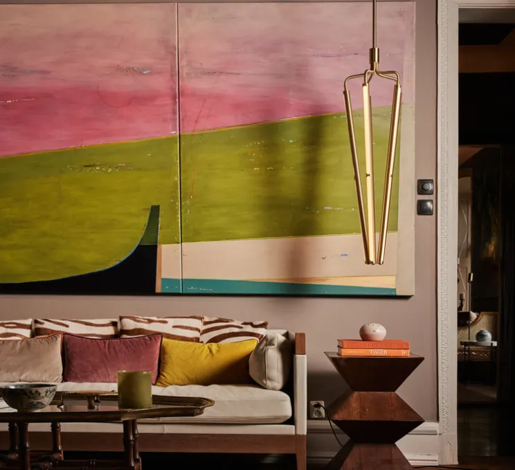 Lustre, Archangel 3 815, laiton, LED, dim, 2700K, lm, L29cm, H135-162,5cm - Rubn